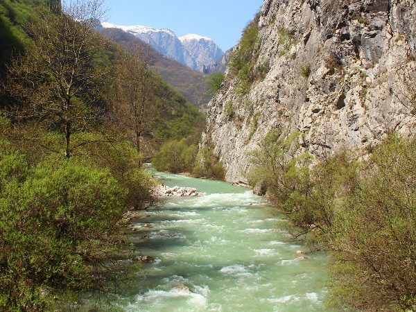 Water in Rugova Valley in Kosovo
